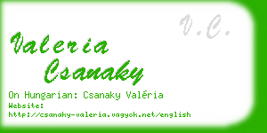 valeria csanaky business card